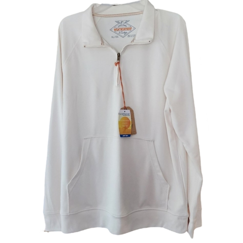 NWT Weatherproof Antique White Lightweight Sweatshirt Men's XL